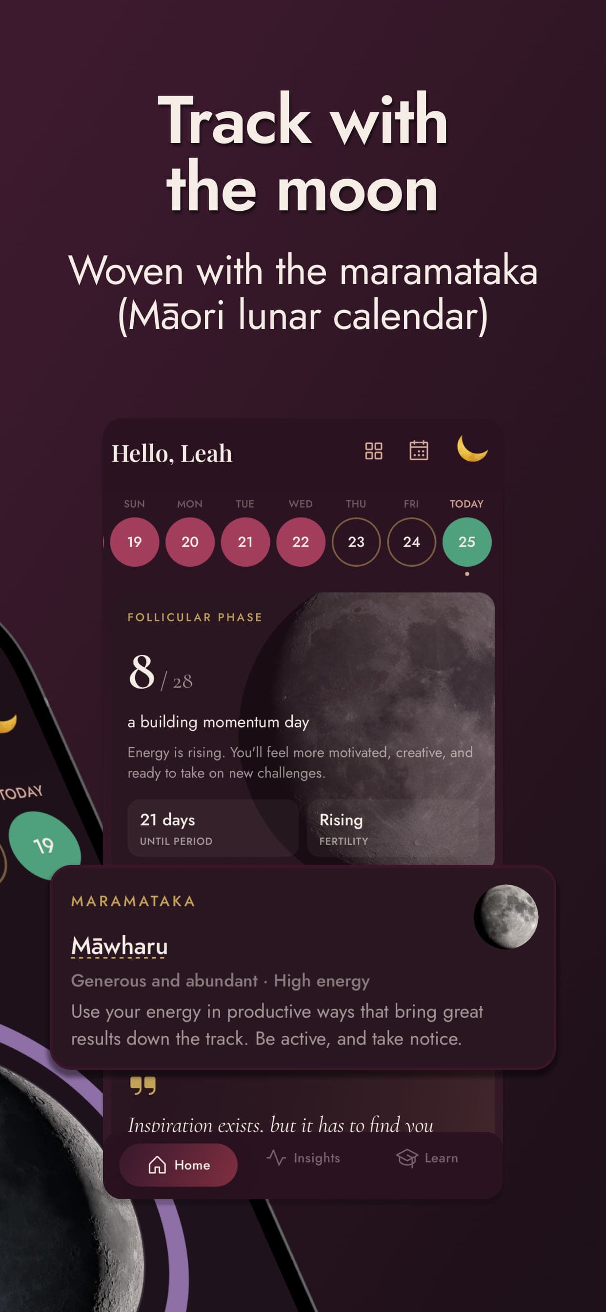 Luna app screen