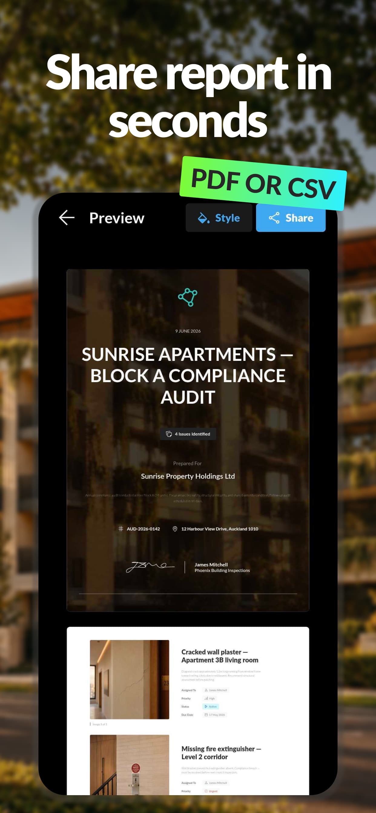 Audit Base app screen 4