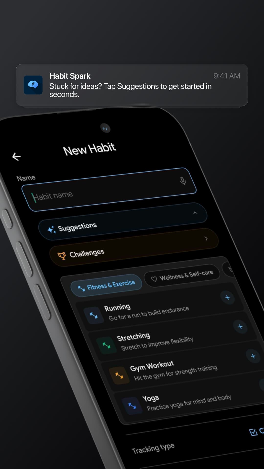 Habit Spark app screen 3