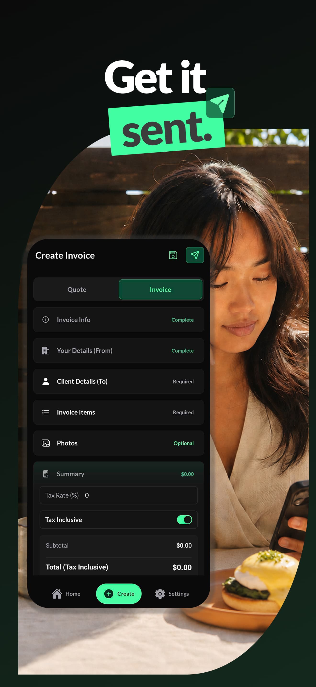 Invoice Studio app screen 2