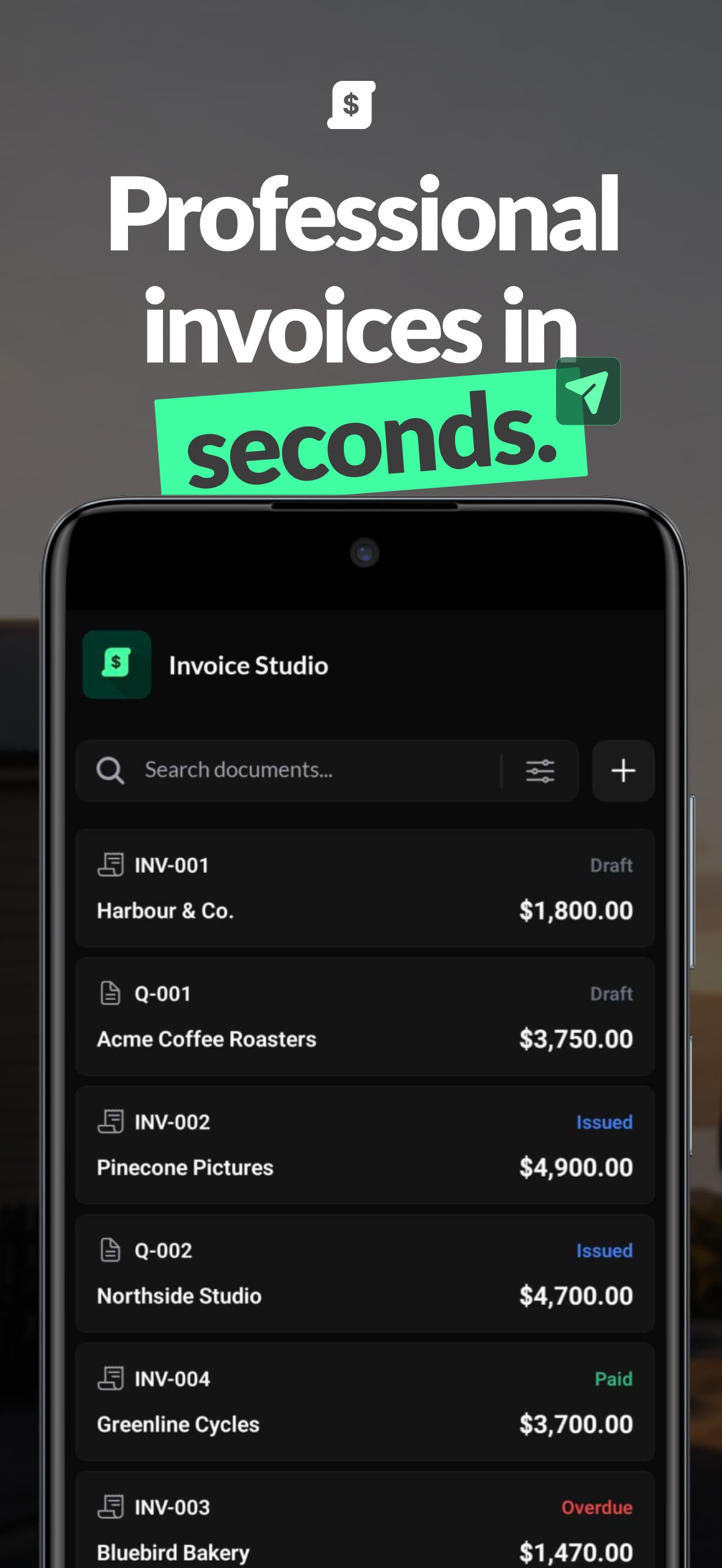 Invoice Studio app screen 8