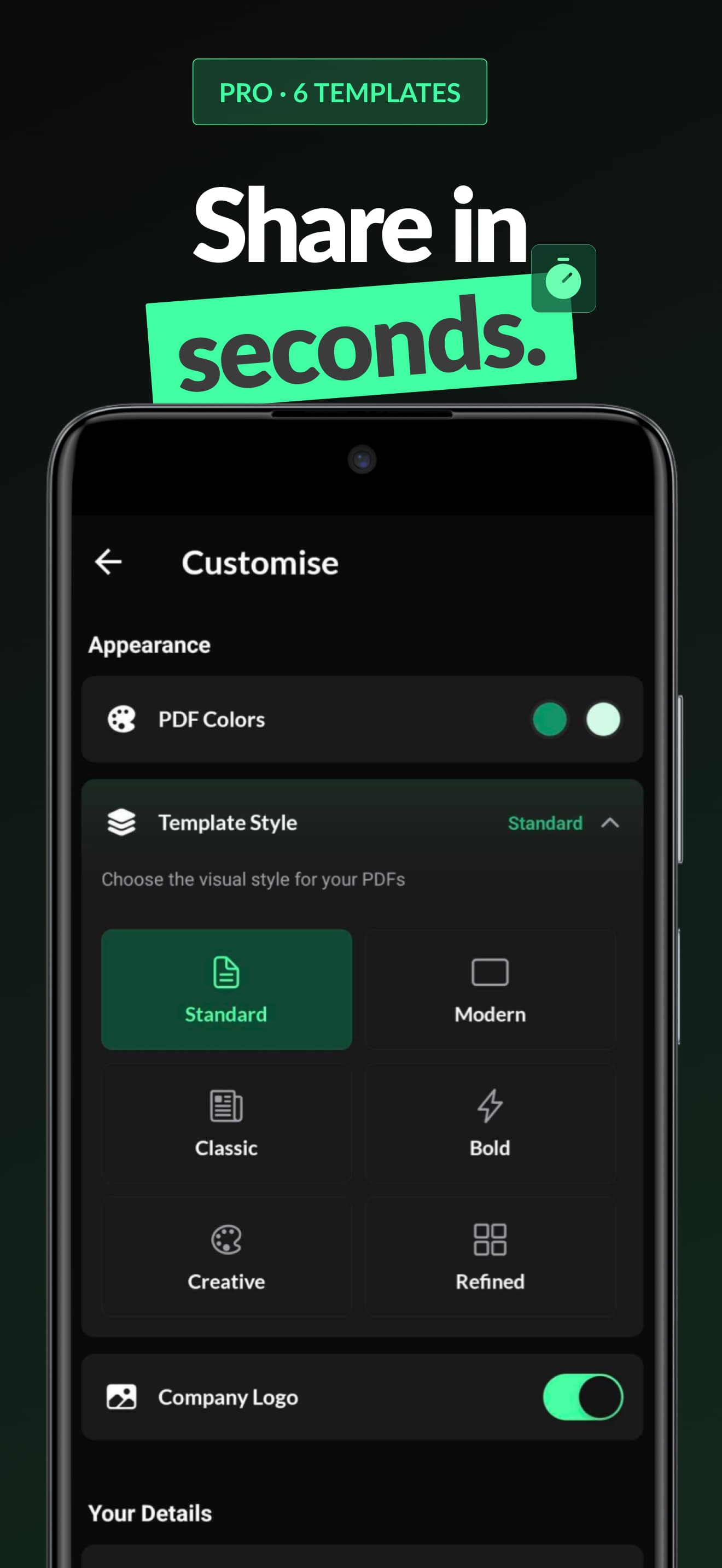 Invoice Studio app screen 9