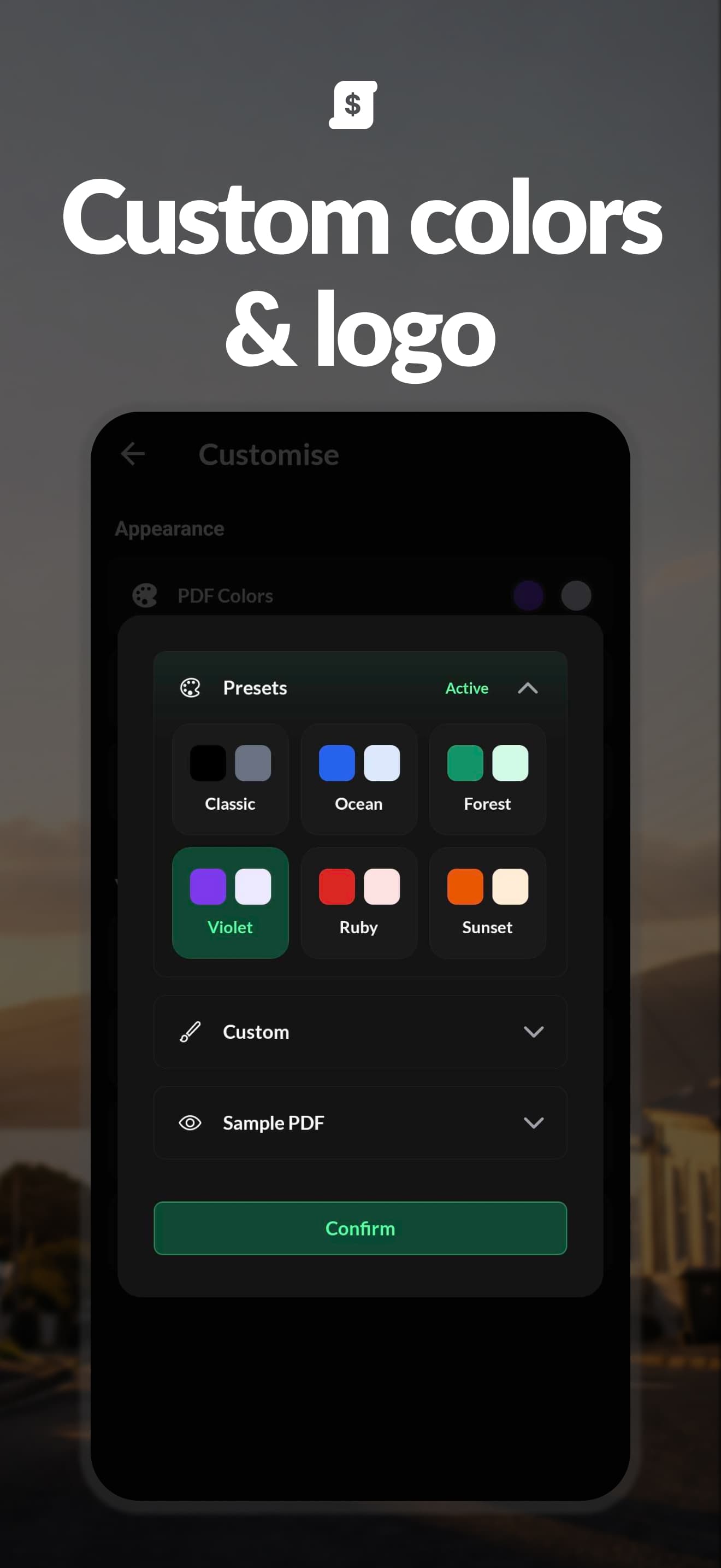 Invoice Studio app screen 5