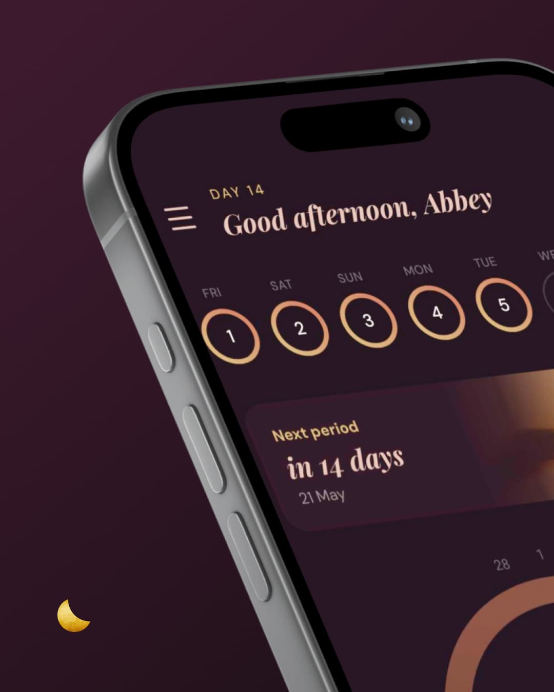 Luna app screen 2